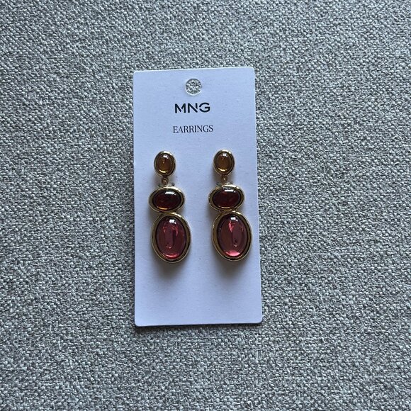 Mango Jewelry - NWT - Mango Women's Earrings with Geometric Appliqué